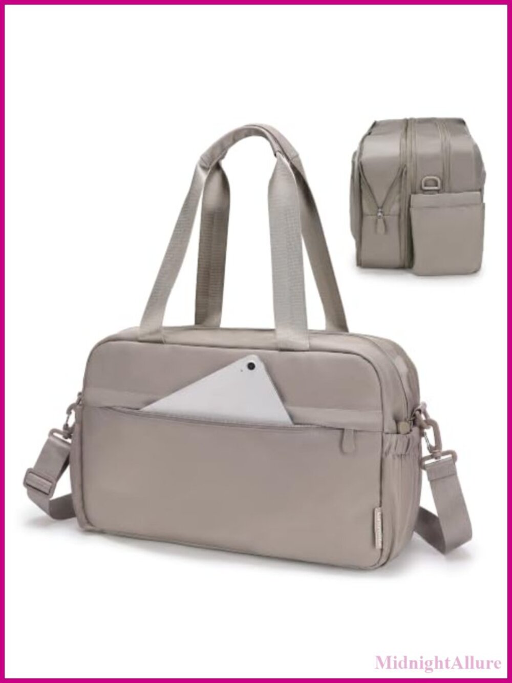 Expandable Underseat Carry-On Weekender Travel Duffel Water-Resistant Polyester